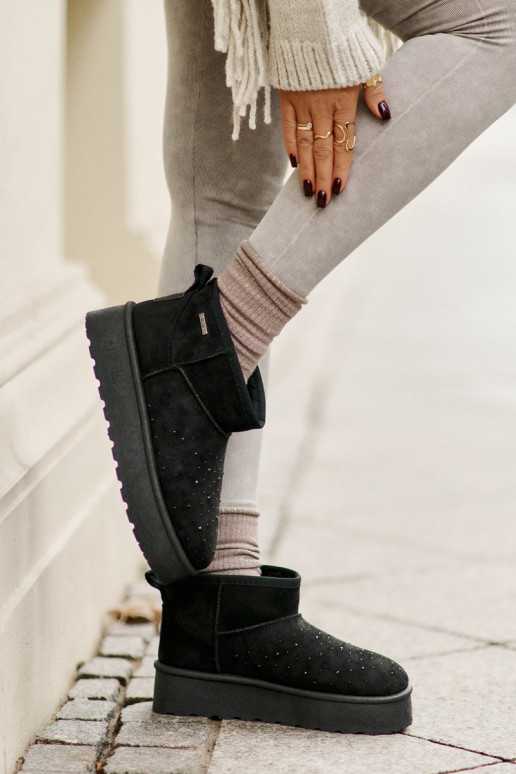 Bottes de neige Avec décoration avec une plateforme Big Star OO274A105 couleur noire Bottes de neige Avec décoration avec une plateforme Big Star OO274A105 couleur noire