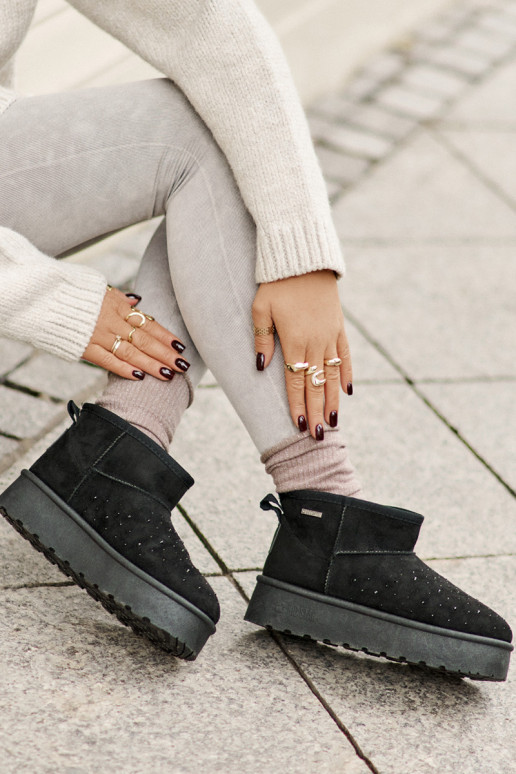 Bottes de neige Avec décoration avec une plateforme Big Star OO274A105 couleur noire Bottes de neige Avec décoration avec une plateforme Big Star OO274A105 couleur noire