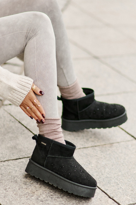 Bottes de neige Avec décoration avec une plateforme Big Star OO274A105 couleur noire Bottes de neige Avec décoration avec une plateforme Big Star OO274A105 couleur noire