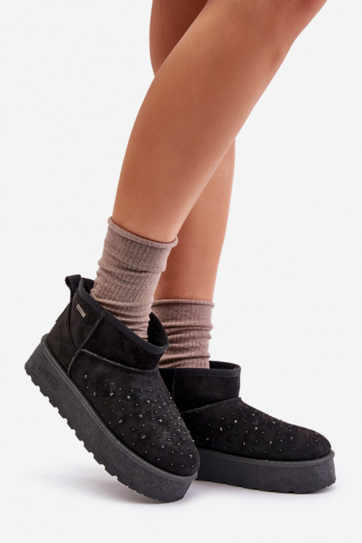 Bottes de neige Avec décoration avec une plateforme Big Star OO274A105 couleur noire Bottes de neige Avec décoration avec une plateforme Big Star OO274A105 couleur noire