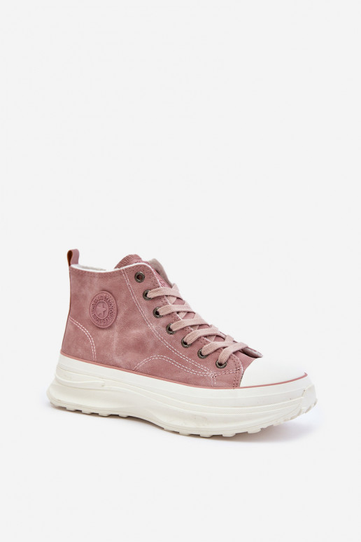 réchauffer Chaussures de loisirs avec une plateforme Big Star OO274071 couleur rose