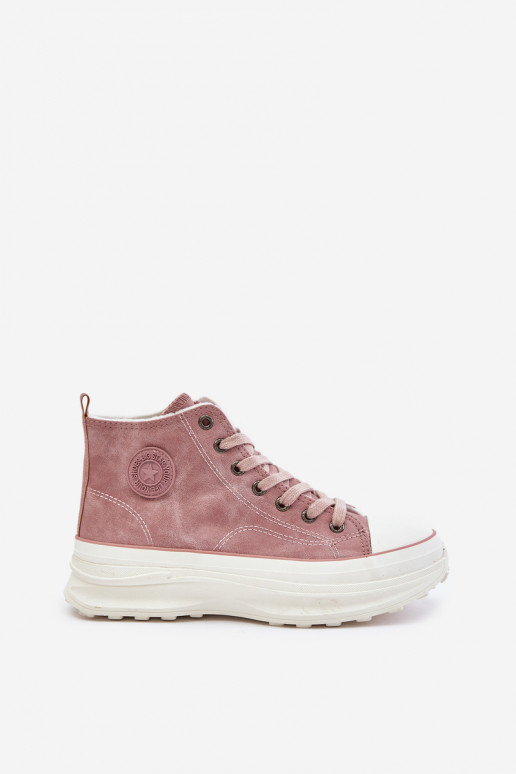 réchauffer Chaussures de loisirs avec une plateforme Big Star OO274071 couleur rose