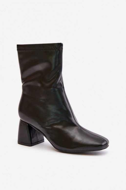 Doucement Bottes pour femmes en cuir écologique couleur noire Izariel Doucement Bottes pour femmes en cuir écologique couleur noire Izariel
