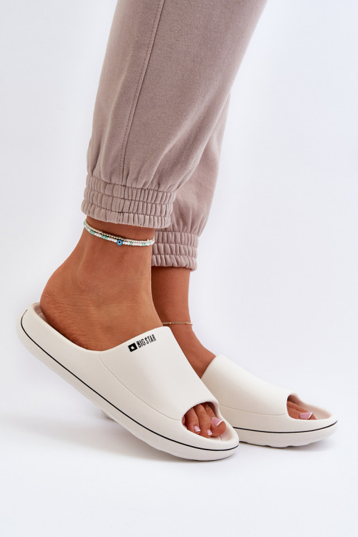  Pantoufles pour femmes Big Star NN274A043 couleur blanche