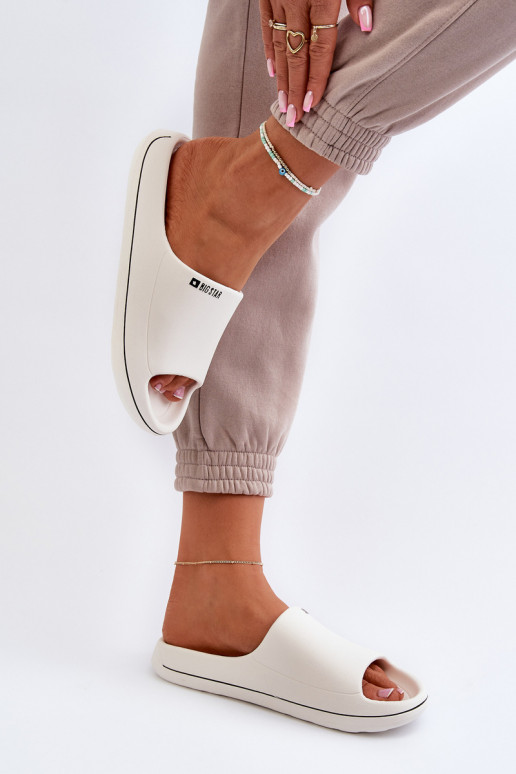  Pantoufles pour femmes Big Star NN274A043 couleur blanche