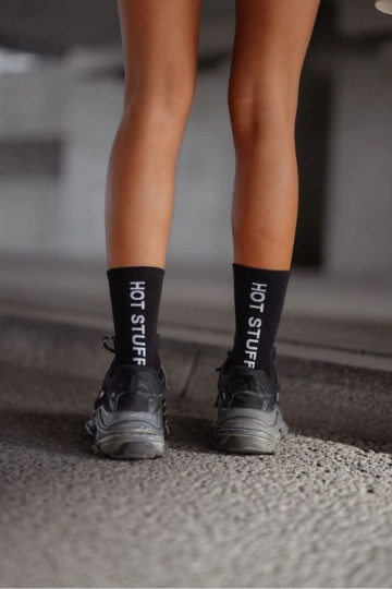Chaussettes en coton Féminin HOT STUFF couleur noire