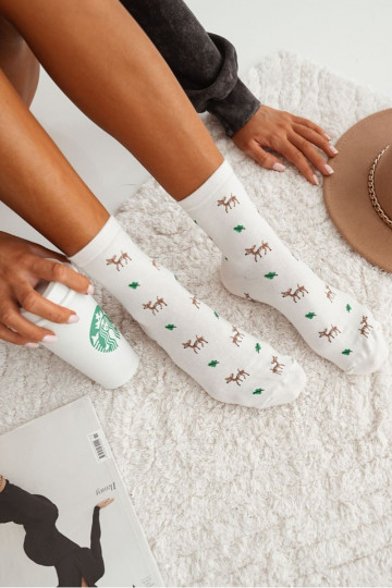 Chaussettes en coton Féminin DANS Sarny couleur blanche