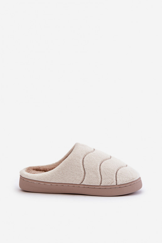 Chaussons chauds avec fourrure en beige Vamirae Chaussons chauds avec fourrure en beige Vamirae