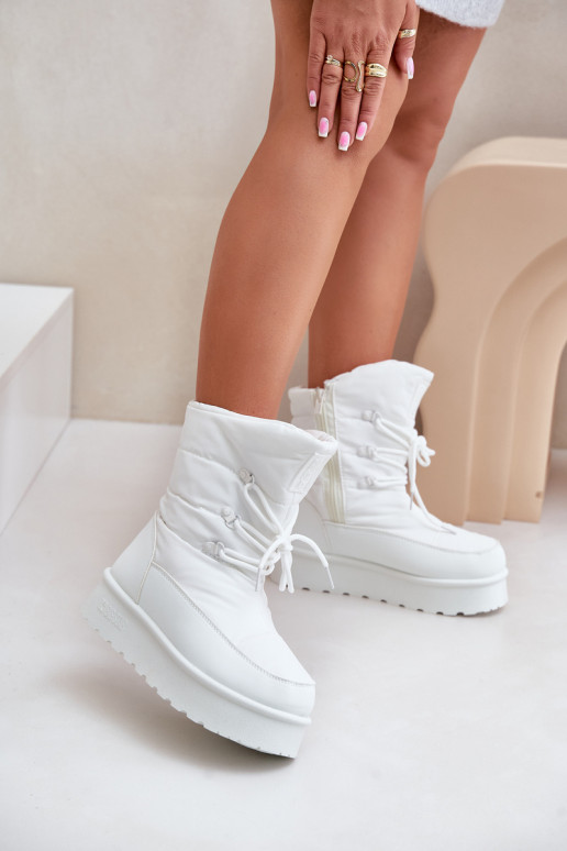 Bottes de neige avec une plateforme Au Château Big Star OO274886 couleur blanche Bottes de neige avec une plateforme Au Château Big Star OO274886 couleur blanche