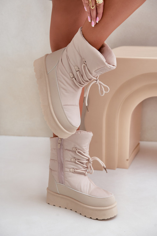 Bottes de neige avec une plateforme Au Château Big Star OO274885 beige Bottes de neige avec une plateforme Au Château Big Star OO274885 beige