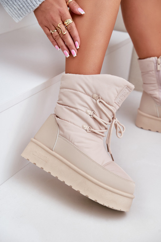 Bottes de neige avec une plateforme Au Château Big Star OO274885 beige Bottes de neige avec une plateforme Au Château Big Star OO274885 beige