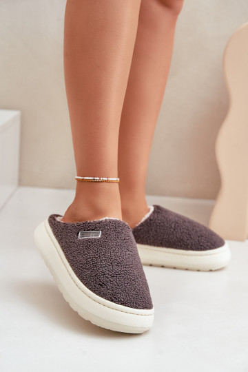 réchauffer Chaussons Sur une semelle épaisse Big Star MM274134 couleur grise