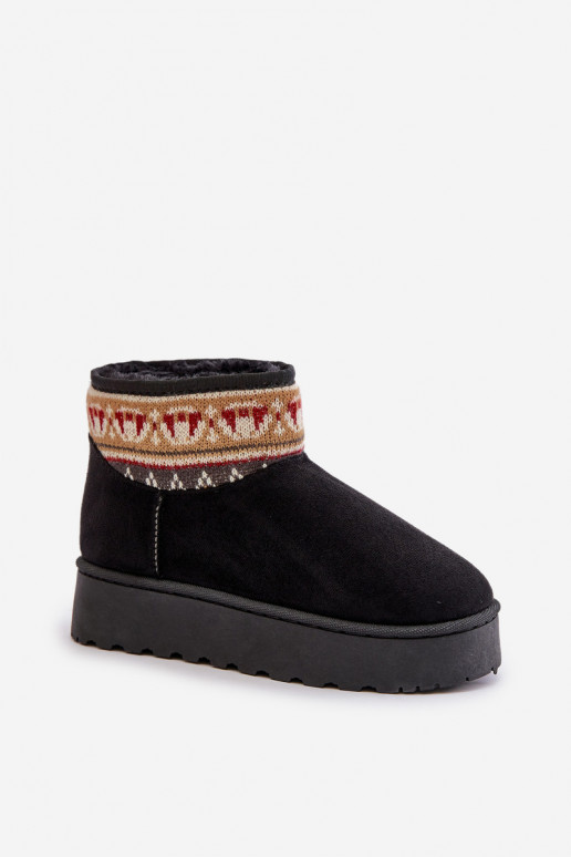 Bottes de neige Féminin avec des écrits avec une plateforme couleur noire Avatharia Bottes de neige Féminin avec des écrits avec une plateforme couleur noire Avatharia