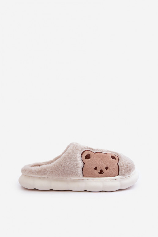 avec un manteau de fourrure Chaussons Féminin Nounours beige Firedi avec un manteau de fourrure Chaussons Féminin Nounours beige Firedi