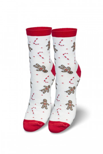 Chaussettes de Noël pour femmes CiasteczkoÀe Ludziki couleur blanche