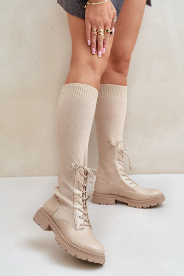 Un modèle convaincant bottes Ze SkarpetkoÀą CholeÀką beige Iranel 2