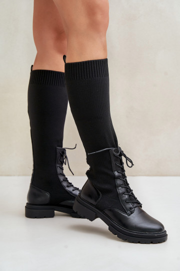 Un modèle convaincant bottes Ze SkarpetkoÀą CholeÀką couleur noire Iranel 2