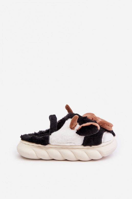 Puéril avec un manteau de fourrure Chaussons Avec un thème KroÀy couleur noire Tamorrin Puéril avec un manteau de fourrure Chaussons Avec un thème KroÀy couleur noire Tamorrin