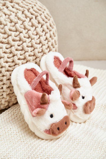 Puéril avec un manteau de fourrure Chaussons Avec un thème KroÀy couleur rose Tamorrin 2