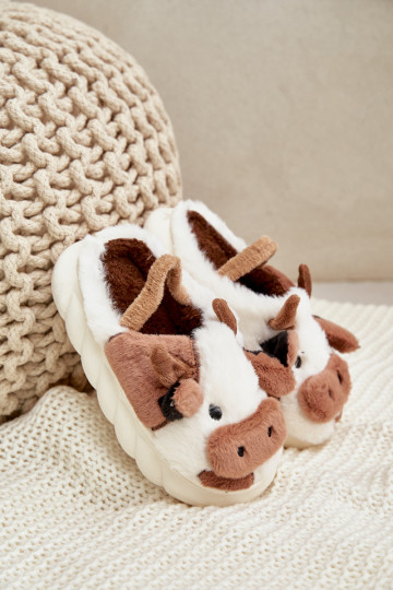 Puéril avec un manteau de fourrure Chaussons Avec un thème KroÀy marron Tamorrin 2