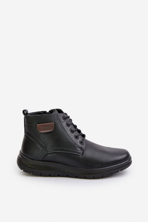 Bottes pour hommes réchauffer Au Château avec des lacets couleur noire Hlimena Bottes pour hommes réchauffer Au Château avec des lacets couleur noire Hlimena