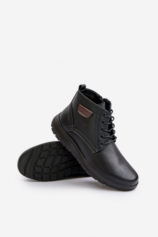 Bottes pour hommes réchauffer Au Château avec des lacets couleur noire Hlimena Bottes pour hommes réchauffer Au Château avec des lacets couleur noire Hlimena