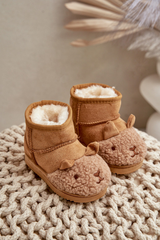 Bottes de neige chaudes pour enfants Lamy marron Esandira