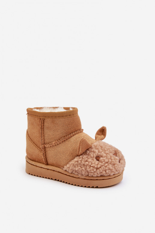 Bottes de neige chaudes pour enfants Lamy marron Esandira