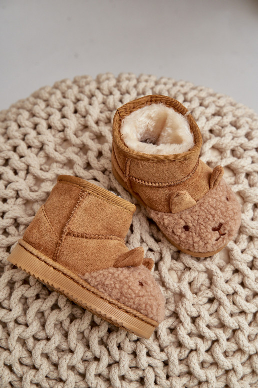 Bottes de neige chaudes pour enfants Lamy marron Esandira