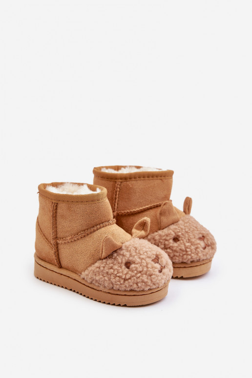 Bottes de neige chaudes pour enfants Lamy marron Esandira