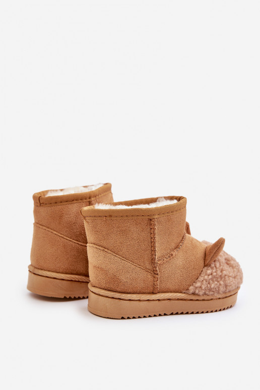 Bottes de neige chaudes pour enfants Lamy marron Esandira