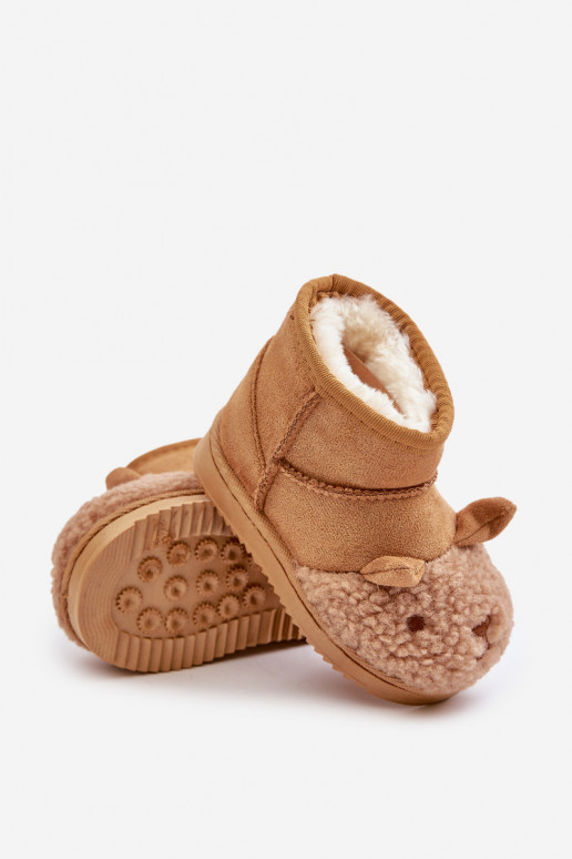 Bottes de neige chaudes pour enfants Lamy marron Esandira