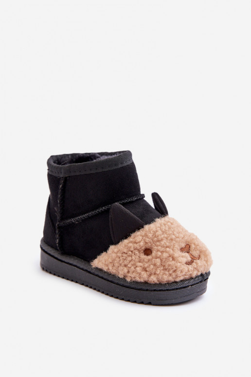Bottes de neige chaudes pour enfants Lamy couleur noire Esandira