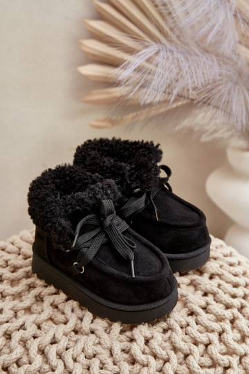 Bottes de neige Bottes Puéril réchauffer avec de la fourrure à l intérieur couleur noire Adelane 2