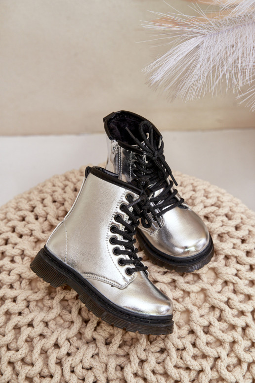 réchauffer Bottes Puéril avec effet vernis Au Château couleur argent Novita réchauffer Bottes Puéril avec effet vernis Au Château couleur argent Novita