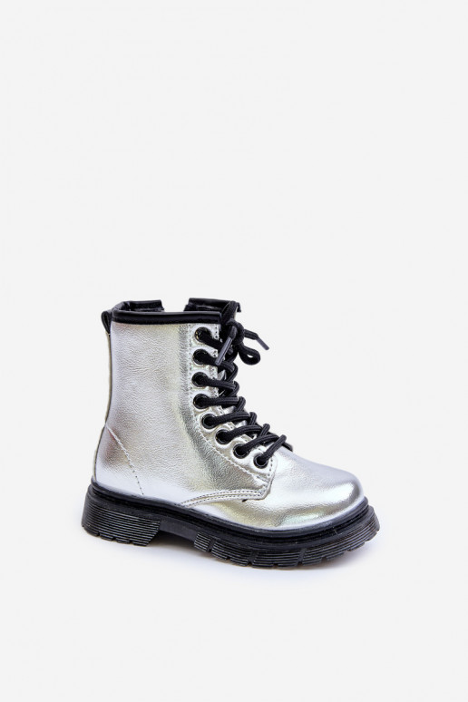 réchauffer Bottes Puéril avec effet vernis Au Château couleur argent Novita réchauffer Bottes Puéril avec effet vernis Au Château couleur argent Novita