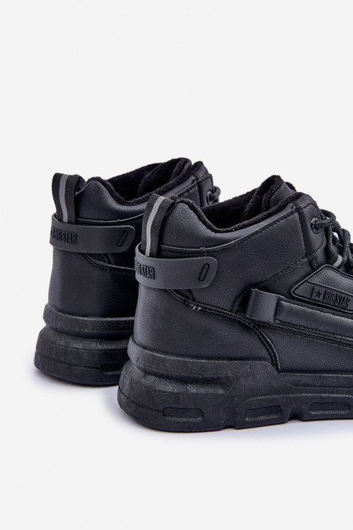 Chaussures modèle baskets pour hommes réchauffer Big Star OO174587 HI-POLLY SYSTEM couleur noire Chaussures modèle baskets pour hommes réchauffer Big Star OO174587 HI-POLLY SYSTEM couleur noire