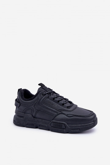 réchauffer pour hommes Chaussures modèle baskets Big Star OO174584 HI-POLY SYSTEM couleur noire
