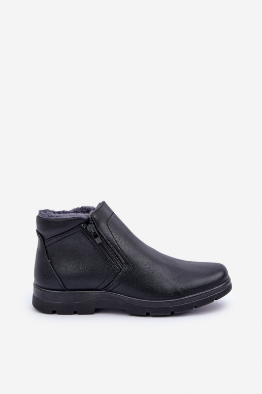 réchauffer pour hommes Bottes en cuir écologique couleur noire Daniello