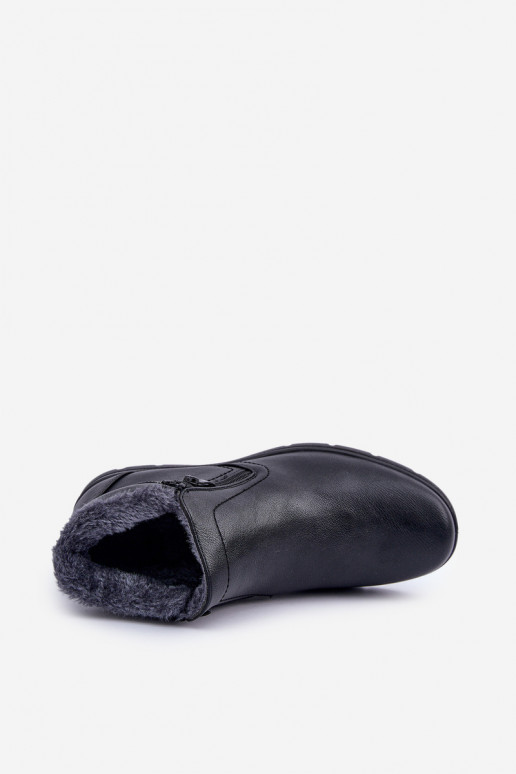 réchauffer pour hommes Bottes en cuir écologique couleur noire Daniello