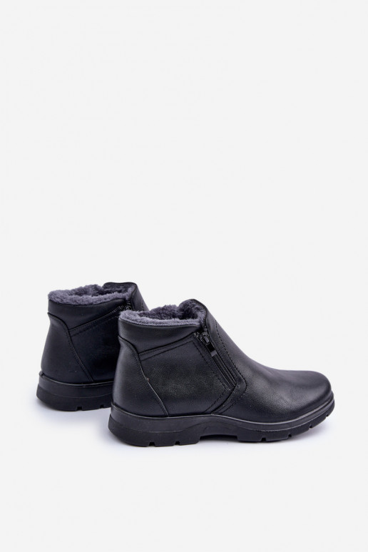 réchauffer pour hommes Bottes en cuir écologique couleur noire Daniello