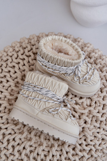 Bottes de neige Puéril réchauffer Grubym avec de la fourrure à l intérieur couleur ivoire Activéstira 2