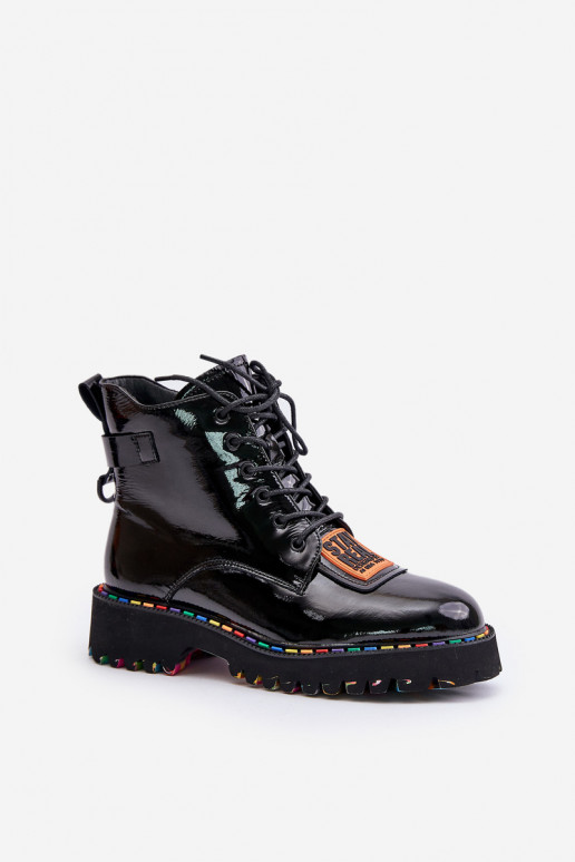 Bottes lacées noires et fourrées Artiker Bottes lacées noires et fourrées Artiker