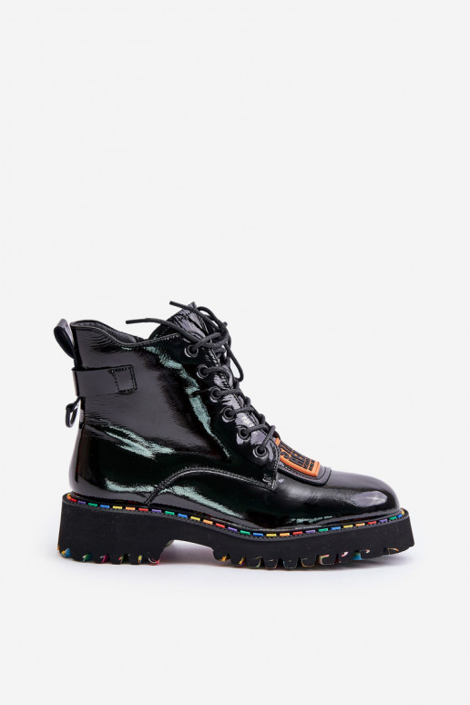 Bottes lacées noires et fourrées Artiker