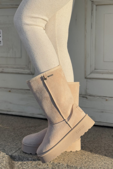 Grand Bottes de neige avec une plateforme Big Star OO274894 couleur ivoire 2