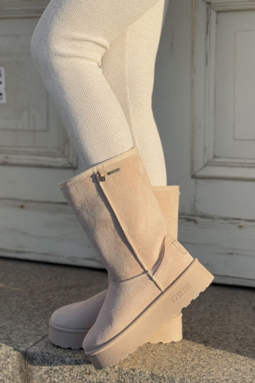 Grand Bottes de neige avec une plateforme Big Star OO274894 couleur ivoire Grand Bottes de neige avec une plateforme Big Star OO274894 couleur ivoire