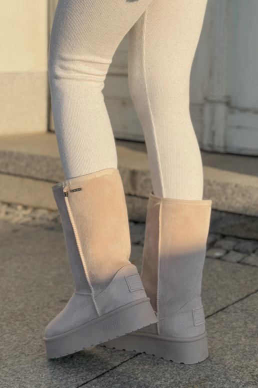 Grand Bottes de neige avec une plateforme Big Star OO274894 couleur ivoire Grand Bottes de neige avec une plateforme Big Star OO274894 couleur ivoire