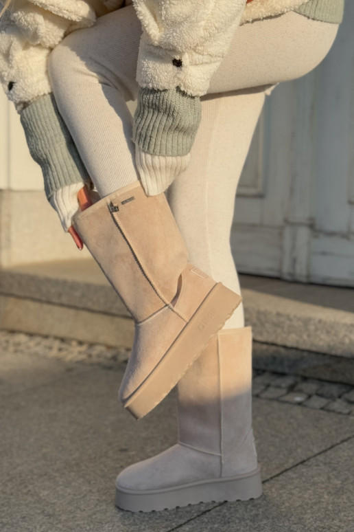 Grand Bottes de neige avec une plateforme Big Star OO274894 couleur ivoire Grand Bottes de neige avec une plateforme Big Star OO274894 couleur ivoire