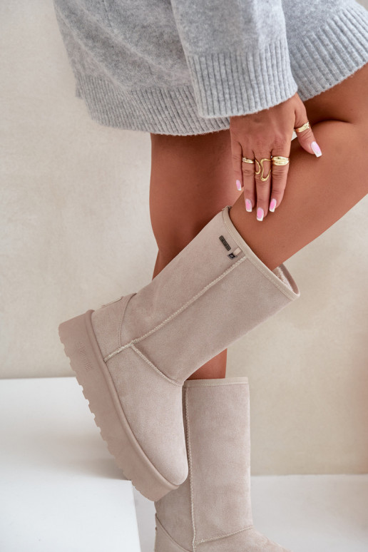 Grand Bottes de neige avec une plateforme Big Star OO274894 couleur ivoire Grand Bottes de neige avec une plateforme Big Star OO274894 couleur ivoire