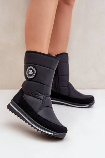 Bottes de neige Progress PROGJ-21-09 en noir pour femme 2